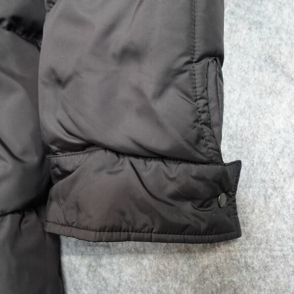 Vintage Polo Ralph Lauren Jacket Mens Medium Down Puffer Bubble Snap Front Black - Picture 4 of 11